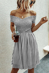 Short Sleeve Stripe Dress
