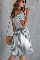 Short Sleeve Stripe Dress