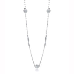925 SterlingSilver Diamond by the Yard Style 36" Necklace Seasah