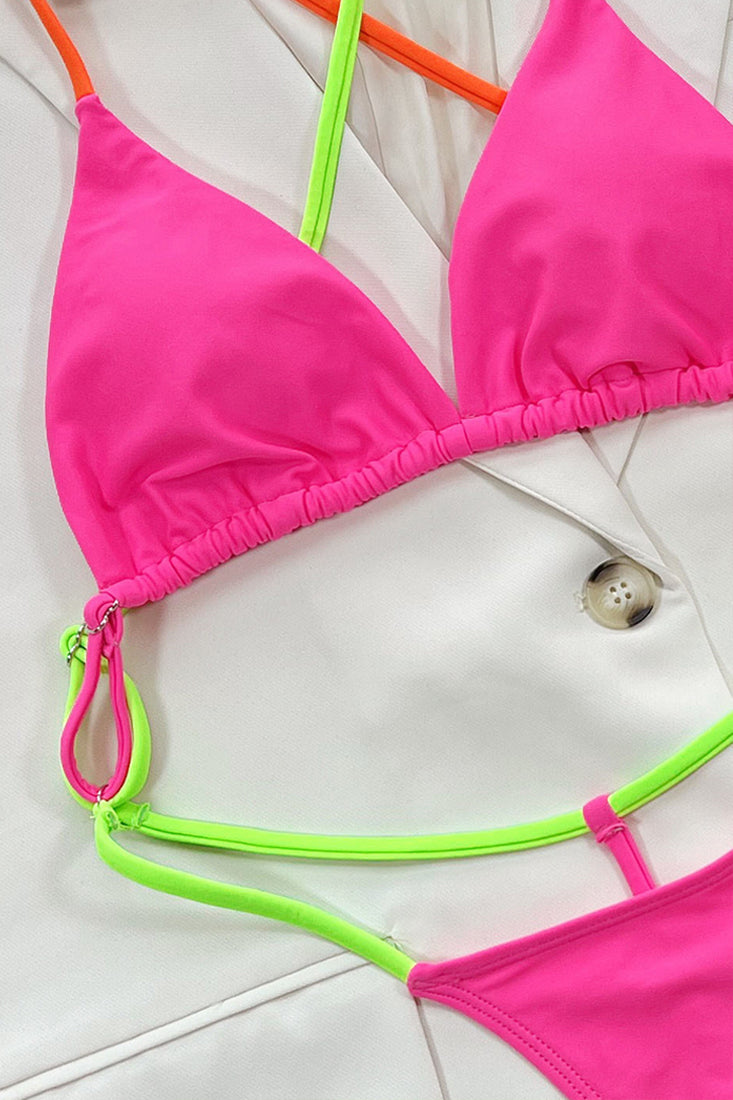 Neon Pink Slingshot G String Thong Monokini Swimwear Seasah